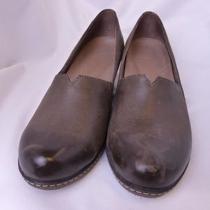 Dansko Brown Leather Wedges